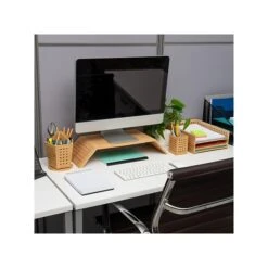 Mind Reader Lattice Collection Monitor Stand, Light Brown (LATMON-BRN) -Ergot Office Furniture Shop 00C3419F 60C3 4F8F 96CEF60BCC313AC8 s7