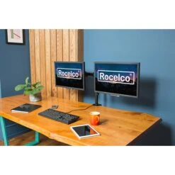 Rocelco Dual Articulating Monitor Desk Mount For Monitors Up To 27" (R DM2) -Ergot Office Furniture Shop 07887F67 6CDA 4436 85FA598877427331 s7