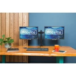 Rocelco Dual Articulating Monitor Desk Mount For Monitors Up To 27" (R DM2) -Ergot Office Furniture Shop 0EB33653 73C7 48AE 8D2C28E28D085135 s7