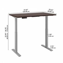 Bush Business Furniture Move 60 Series 27''-47'' Adjustable Standing Desk, Mocha Cherry (M6S4824MRSK) -Ergot Office Furniture Shop 100FABEB 805A 4EC3 A56732945FC2264B s7
