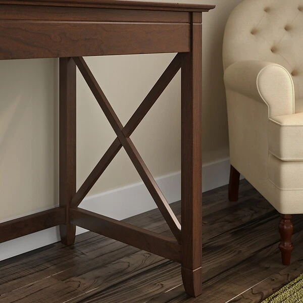 Bush Furniture Key West 54W Computer Desk With Storage And 2 Drawer Mobile File Cabinet, Bing Cherry (KWS006BC) 3 Bush Furniture Key West 54W Computer Desk With Storage And 2 Drawer Mobile File Cabinet, Bing Cherry (KWS006BC) - Image 3