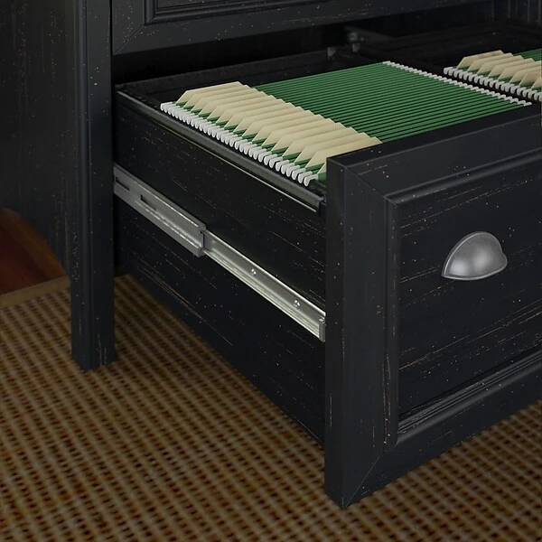 Bush Furniture Fairview 2 Drawer Lateral File Cabinet, Antique Black And Hansen Cherry (WC53984T) 6 Bush Furniture Fairview 2 Drawer Lateral File Cabinet, Antique Black And Hansen Cherry (WC53984T) - Image 6