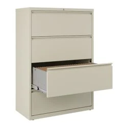 Quill Brand® Commercial 4 File Drawers Lateral File Cabinet, Locking, Putty/Beige, Letter/Legal, 36"W (20056D) -Ergot Office Furniture Shop 1938C1B6 4893 425C B3C83D140451B57D s7
