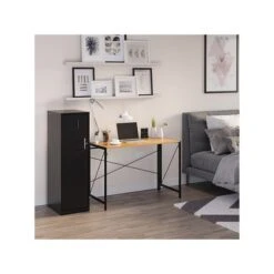 Space Solutions 43"W Folding Home Office Desk, Black/Teak (24969) -Ergot Office Furniture Shop 1A11A34A E67E 497D 9BCF61E2195D2D6D s7