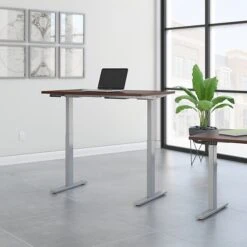 Bush Business Furniture Move 60 Series 27''-47'' Adjustable Standing Desk, Harvest Cherry (M6S4824CSSK)