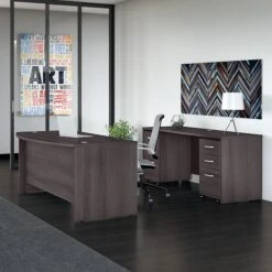 Bush Business Furniture Studio C 72W X 36D Bow Front Desk, Storm Gray (SCD172SG) 8 Bush Business Furniture Studio C 72W X 36D Bow Front Desk, Storm Gray (SCD172SG) -Ergot Office Furniture Shop 1B544D09 6BED 464D AAA4CF96C2D14271 s7