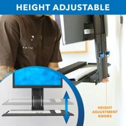 Mount-It! Monitor And Keyboard Wall Mount, Height Adjustable Standing Keyboard Tray, 25" W Tray, VESA Mount Required (MI-7915) -Ergot Office Furniture Shop 1E7D0EF5 60D6 4E58 AF25CE0FEDCB564C s7