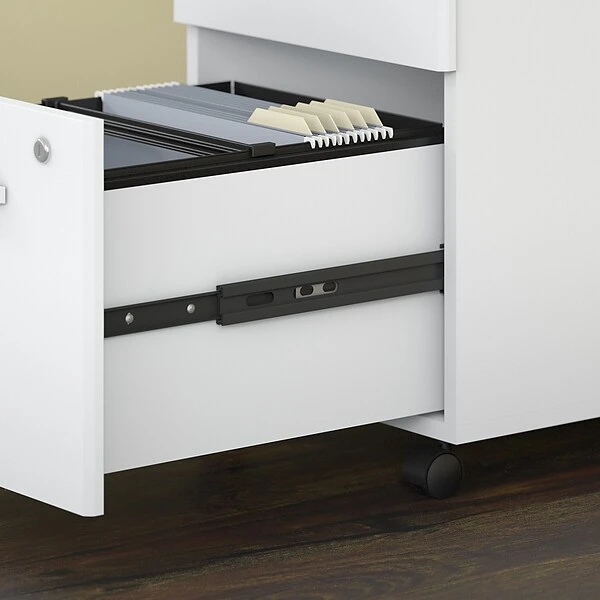 Bush Business Furniture Studio C 2 Drawer Mobile File Cabinet, White (SCF116WHSU) 5 Bush Business Furniture Studio C 2 Drawer Mobile File Cabinet, White (SCF116WHSU) - Image 5