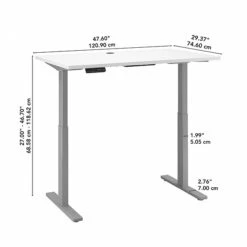 Bush Business Furniture Move 60 Series 27''-47'' Adjustable Standing Desk, White (M6S4830WHSK) -Ergot Office Furniture Shop 22A49601 C37C 4BC9 81150F133DEC0D99 s7