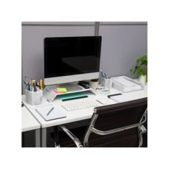 Mind Reader Marbella Collection Monitor Stand, White/Gray (MARMON-WHT) -Ergot Office Furniture Shop 23294D53 A2FB 455A BDEFD3B6EBE62DB3 s7