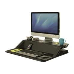 Fellowes Lotus Sit-Workstation 6"H Adjustable Metal Stand, Black (0007901) -Ergot Office Furniture Shop 238B5607 B1BE 4D2A A2413647B6924BB1 s7