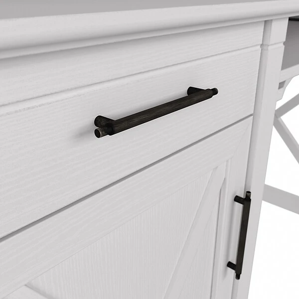 Bush Furniture Key West 48" Computer Desk With Hutch, Pure White Oak (KWD248WT-03) 6 Bush Furniture Key West 48" Computer Desk With Hutch, Pure White Oak (KWD248WT-03) - Image 6