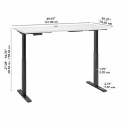 Bush Business Furniture Move 60 Series 27''-47'' Adjustable Standing Desk, White (M6S6030WHBK) -Ergot Office Furniture Shop 29600440 5CC1 44CD 8D9BFC9499CB1636 s7