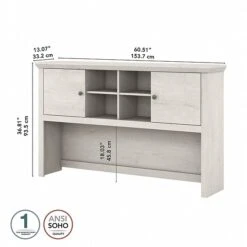 Bush Furniture Yorktown 60 "W Desktop Hutch, Linen White Oak (WC40431-03) 10 Bush Furniture Yorktown 60 "W Desktop Hutch, Linen White Oak (WC40431-03) -Ergot Office Furniture Shop 29887854 5692 4177 B8E6CCDD9C6BF805 s7