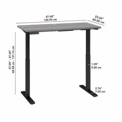 Bush Business Furniture Move 60 Series 27"-48" Adjustable Standing Desk, Platinum Gray/Black Powder Coat (M6S4824PGBK) -Ergot Office Furniture Shop 2C828DF9 52F5 4D56 9A1A9B346C09AF20 s7