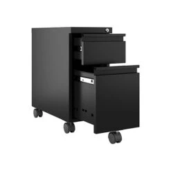 Hirsh 2-Drawer Mobile Vertical File Cabinet, Pedestal, Letter/Legal Size, Lockable, 21.75"H X 10"W X 19.88"D, Black (22651) -Ergot Office Furniture Shop 2EF88997 F097 4801 B668A62F022623A2 s7