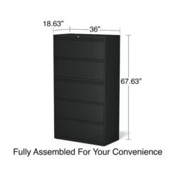 Quill Brand® HL8000 Commercial 5-Drawer Lateral File Cabinet, Locking, Letter/Legal, Black, 36"W (21754D) 13 Quill Brand® HL8000 Commercial 5-Drawer Lateral File Cabinet, Locking, Letter/Legal, Black, 36"W (21754D) -Ergot Office Furniture Shop 2F56D633 3E87 45AE A3D79044A3FFD3BA s7