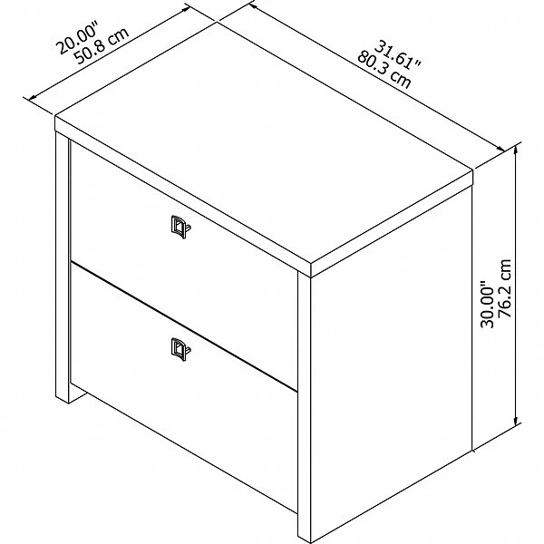 Office By Kathy Ireland® Echo 2-Drawer Lateral File Cabinet, Letter/Legal, Gray Sand, 32" (KI60202-03) 2 Office By Kathy Ireland® Echo 2-Drawer Lateral File Cabinet, Letter/Legal, Gray Sand, 32" (KI60202-03) - Image 2