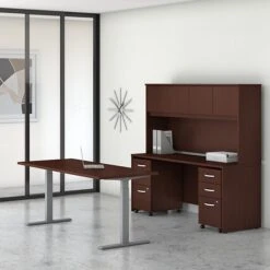 Bush Business Furniture Studio C 72W X 24D Credenza Desk, Harvest Cherry (SCD372CS) -Ergot Office Furniture Shop 330D2F40 B485 4E37 AD0AC539B9628A8C s7