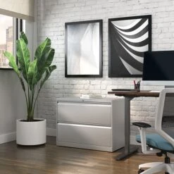 Quill Brand® Commercial 2 File Drawers Lateral File Cabinet, Locking, Gray, Letter/Legal, 36"W (20298D) -Ergot Office Furniture Shop 3344E25F 08C5 4930 B82766BC0D2787A3 s7