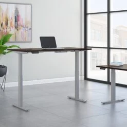 Bush Business Furniture Move 60 Series 27''-47'' Adjustable Standing Desk, Mocha Cherry (M6S6030MRSK)
