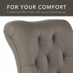 Bush Furniture Key West 60" L-Shaped Desk With Mid-Back Tufted Office Chair, Shiplap Gray/Pure White (KWS045G2W) 11 Bush Furniture Key West 60" L-Shaped Desk With Mid-Back Tufted Office Chair, Shiplap Gray/Pure White (KWS045G2W) -Ergot Office Furniture Shop 38E6E811 05BC 49A5 8248CCB1F2E6FE64 s7