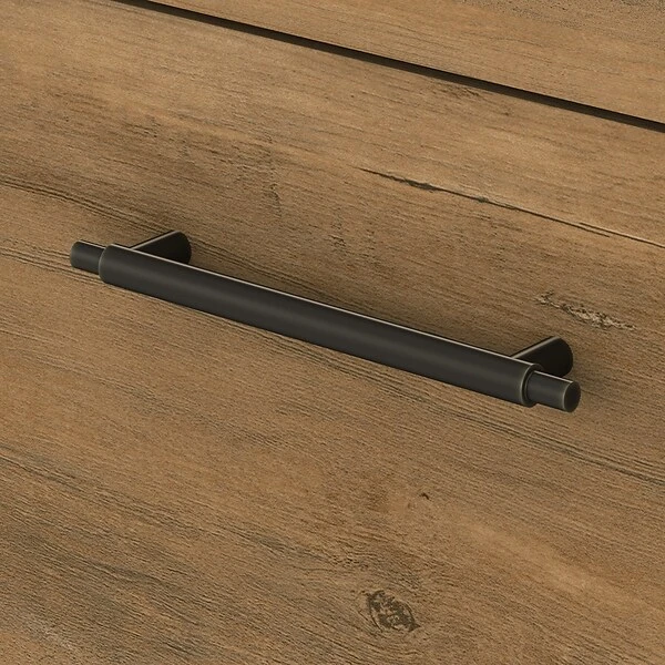 Bush Furniture Key West 60" L-Shaped Desk With Two-Drawer Lateral File Cabinet, Reclaimed Pine (KWS014RCP) 6 Bush Furniture Key West 60" L-Shaped Desk With Two-Drawer Lateral File Cabinet, Reclaimed Pine (KWS014RCP) - Image 6