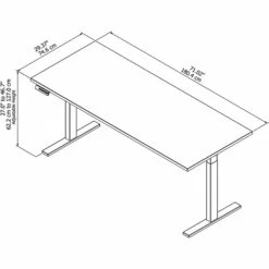 Bush Business Furniture Move 60 Series 27''-47'' Adjustable Standing Desk, Natural Maple (M6S7230ACBK) -Ergot Office Furniture Shop 3A61EE0C B38F 47AA A0F4A970EC3D5A30 s7