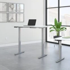 Bush Business Furniture Move 60 Series 27''-47'' Adjustable Standing Desk, White (M6S4824WHSK)