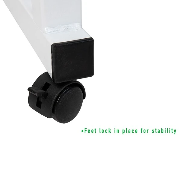 Mind Reader Woodland Collection 23.75 Mixed Materials Rectangular Computer Desk, Brown/White, Each (OBRJUST-BRN) 6 Mind Reader Woodland Collection 23.75 Mixed Materials Rectangular Computer Desk, Brown/White, Each (OBRJUST-BRN) - Image 6