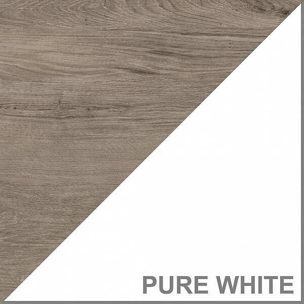 Bush Furniture Key West 60" L-Shaped Desk With Mid-Back Tufted Office Chair, Shiplap Gray/Pure White (KWS045G2W) 6 Bush Furniture Key West 60" L-Shaped Desk With Mid-Back Tufted Office Chair, Shiplap Gray/Pure White (KWS045G2W) - Image 6