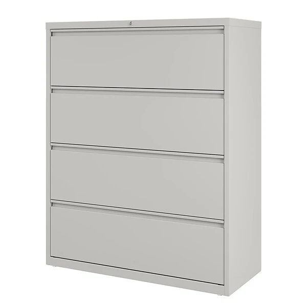 Quill Brand® 4-Drawer Lateral File Cabinet, Locking, Letter/Legal, Gray, 42"W (20301D) 2 Quill Brand® 4-Drawer Lateral File Cabinet, Locking, Letter/Legal, Gray, 42"W (20301D) - Image 2