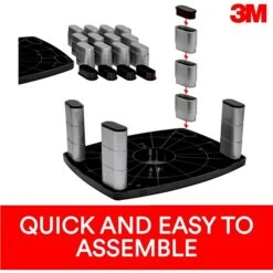 3M™ Adjustable Monitor Stand, Holds Up To 40 Lbs. Height Adjustable From 1 In. To 5 7/8 In. (MS90B) -Ergot Office Furniture Shop 44848EF4 7812 477A 992FD38D73FBDC4B s7