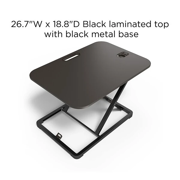 Union & Scale™ FlexFit™ 27" Adjustable Desk Riser, Black (UN45516-CC) 2 Union & Scale™ FlexFit™ 27" Adjustable Desk Riser, Black (UN45516-CC) - Image 2