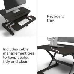 Union & Scale™ FlexFit™ 27" Adjustable Desk Riser, Black (UN44901-CC) -Ergot Office Furniture Shop 4763FF71 6727 44F8 8FFCDBC429D93275 s7