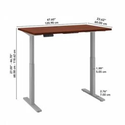 Bush Business Furniture Move 60 Series 27''-47'' Adjustable Standing Desk, Hansen Cherry (M6S4824HCSK) -Ergot Office Furniture Shop 4E8E0E4F AEBB 45F4 B116C0DFE74EAC3A s7