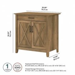 Bush Furniture Key West 30" Secretary Desk With Keyboard Tray, Reclaimed Pine (KWS132RCP-03) -Ergot Office Furniture Shop 4FBEBD60 2AEE 435B 81BA5EBEF7F0ECAD s7