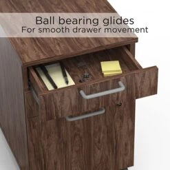 Union & Scale™ Essentials 3-Drawer Vertical File Cabinet, Mobile/Pedestal, Letter/Legal, Espresso, 21" (UN56981) -Ergot Office Furniture Shop 50159242 BE30 49DA 8DC649F286425E46 s7