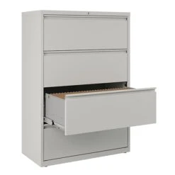 Quill Brand® 4-Drawer Lateral File Cabinet, Locking, Letter/Legal, Gray, 36"W (20299D) 8 Quill Brand® 4-Drawer Lateral File Cabinet, Locking, Letter/Legal, Gray, 36"W (20299D) -Ergot Office Furniture Shop 51CFFA2D CB0C 4D28 BBD9B1AE7B9528D9 s7