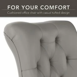 Bush Furniture Key West 54" Computer Desk With Storage And Mid-Back Tufted Office Chair, Cape Cod Gray (KWS020CG) -Ergot Office Furniture Shop 51E4ACBB 326E 44DE BA962DC176557A41 s7