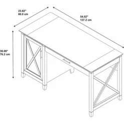 Bush Furniture Key West 54" Computer Desk With Storage, Pure White Oak (KWD154WT-03) 12 Bush Furniture Key West 54" Computer Desk With Storage, Pure White Oak (KWD154WT-03) -Ergot Office Furniture Shop 560866CB EEDB 4325 81616125CCFD1B01 s7