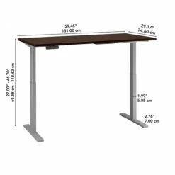 Bush Business Furniture Move 60 Series 27''-47'' Adjustable Standing Desk, Mocha Cherry (M6S6030MRSK) -Ergot Office Furniture Shop 5ADFCCE1 EF4D 49E9 AEC2542F7E72ED1F s7