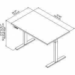 Bush Business Furniture Move 60 Series 27''-47'' Adjustable Standing Desk, Natural Maple (M6S4830ACBK) 11 Bush Business Furniture Move 60 Series 27''-47'' Adjustable Standing Desk, Natural Maple (M6S4830ACBK) -Ergot Office Furniture Shop 644E9E92 8A68 468C 952111C164AE5011 s7