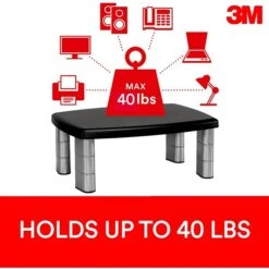 3M™ Adjustable Monitor Stand, Holds Up To 40 Lbs. Height Adjustable From 1 In. To 5 7/8 In. (MS90B) -Ergot Office Furniture Shop 6A0B0873 4247 4FBB 971649B8B620B11E s7