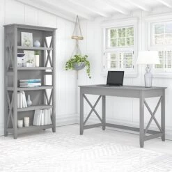 Bush Furniture Key West 48" Writing Desk, Cape Cod Gray (KWD148CG-03) -Ergot Office Furniture Shop 6B2D7055 9A93 46E3 AECC879E921B1E73 s7