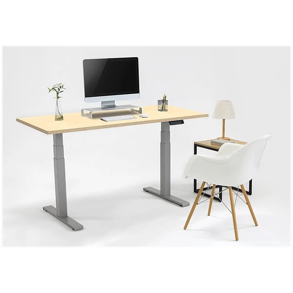 Fellowes Cambio 24.75"-50.25"H Adjustable Standing Desk, Maple (9788601) 2 Fellowes Cambio 24.75"-50.25"H Adjustable Standing Desk, Maple (9788601) - Image 2