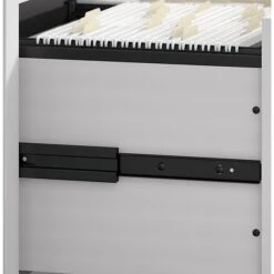 Bush Furniture Key West 60W L-Shaped Desk With 2-Drawer Mobile File Cabinet And 5-Shelf Bookcase, Pure White Oak (KWS016WT) -Ergot Office Furniture Shop 6E99F322 F2BC 4E46 90A80FD899126667 s7