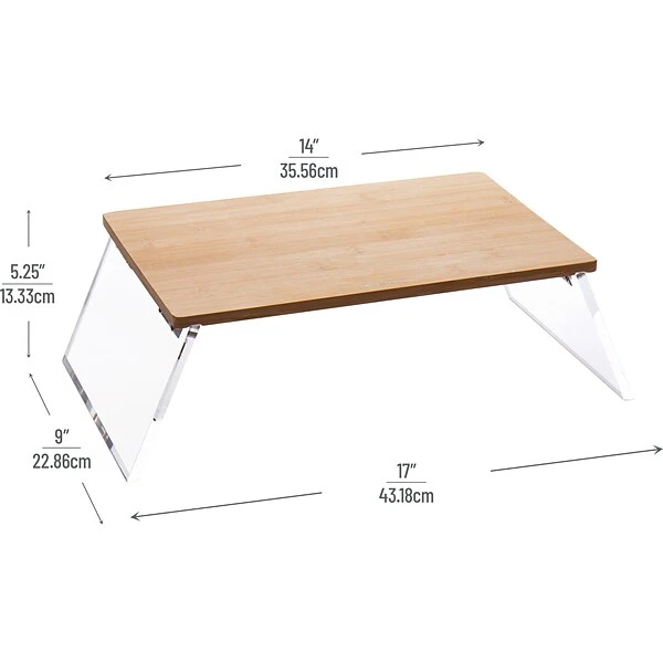 Mind Reader Modern Collection Monitor Stand, Brown/Clear (MODMONSTA-BRN) 2 Mind Reader Modern Collection Monitor Stand, Brown/Clear (MODMONSTA-BRN) - Image 2