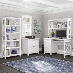 Bush Furniture Key West 48" Computer Desk With Hutch, Pure White Oak (KWD248WT-03) 11 Bush Furniture Key West 48" Computer Desk With Hutch, Pure White Oak (KWD248WT-03) -Ergot Office Furniture Shop 730A7F21 B8C1 47FA A71D24D21CCB9804 s7