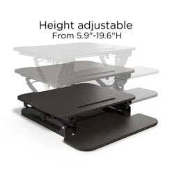 Union & Scale™ FlexFit™ 27" Adjustable Desk Riser, Black (UN44901-CC)